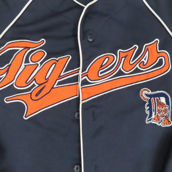 Vintage Detroit Tigers MLB True Fan Series Baseball Jersey Adult Size Large - Picture 3 of 8